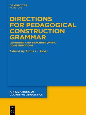 cover image of Directions for Pedagogical Construction Grammar